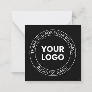 Carte De Correspondance Votre propre logo et message modifiable Merci