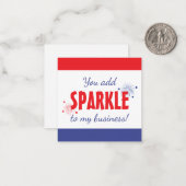 Carte De Correspondance Vous Ajoutez Sparkle À Mon Entreprise (Devant/Arrière en situation)