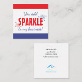 Carte De Correspondance Vous Ajoutez Sparkle À Mon Entreprise (Devant / Derrière)