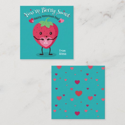 Carte De Correspondance Vous êtes Berry Sweet Valentine's Day Card (Devant / Derrière)