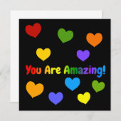 Carte De Correspondance Vous Êtes Extraordinaire Rainbow Text (Devant / Derrière)