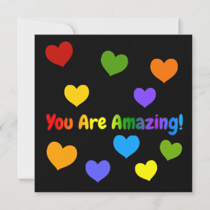 Carte De Correspondance Vous Êtes Extraordinaire Rainbow Text