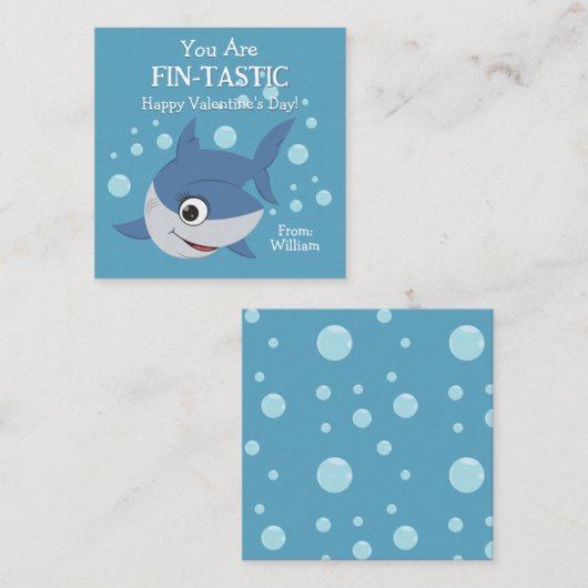 Carte De Correspondance Vous êtes Fin-Tastic Classroom Valentine's Day Car (Devant / Derrière)