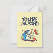 Carte De Correspondance Vous êtes Jawsome Cute Shark Funny Kid Valentines  (Devant)