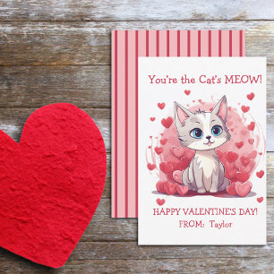 Carte De Correspondance Vous êtes la Saint Valentin Meow Small Kid’s Class
