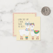 Carte De Correspondance Vous êtes les meilleurs lamas (Devant/Arrière en situation)