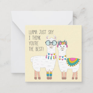 Carte De Correspondance Vous êtes les meilleurs lamas