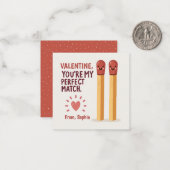 Carte De Correspondance Vous êtes mon âme sœur Cute Saint-Valentin (Devant/Arrière en situation)
