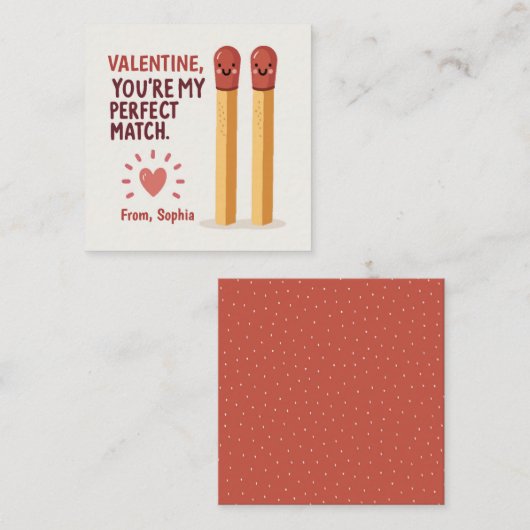Carte De Correspondance Vous êtes mon âme sœur Cute Saint-Valentin (Devant / Derrière)