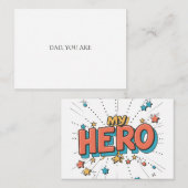 Carte De Correspondance Vous êtes mon héros (Devant / Derrière)