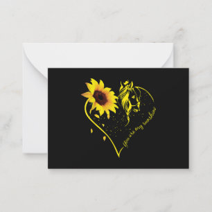 Carte De Correspondance Vous Êtes Mon Sunshine Tournesol Et Cheval