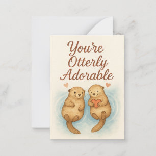 Carte De Correspondance Vous êtes Otterly Adorable - Boutons d'aquarelle m
