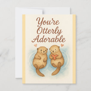 Carte De Correspondance Vous êtes Otterly Adorable - Boutons d'aquarelle m