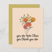 Carte De Correspondance Vous Êtes Plus Que Vous Ne Pensez L'Être (Devant / Derrière)