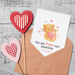 Carte De Correspondance Vous Êtes Purr-Fect Valentine Kids Classroom