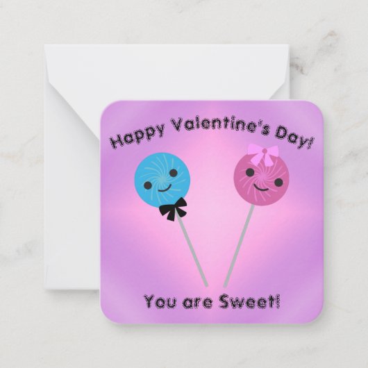 Carte De Correspondance Vous Êtes Swete Cute Lollipops Valentine (Devant)