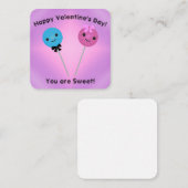 Carte De Correspondance Vous Êtes Swete Cute Lollipops Valentine (Devant / Derrière)