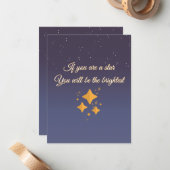 Carte De Correspondance Vous êtes une étoile brillante (Devant/Arrière en situation)