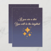 Carte De Correspondance Vous êtes une étoile brillante (Devant / Derrière)