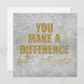 Carte De Correspondance Vous Faites Une Différence (Devant / Derrière)