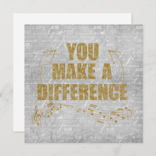 Carte De Correspondance Vous Faites Une Différence (Devant / Derrière)