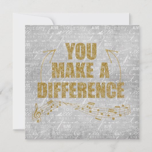 Carte De Correspondance Vous Faites Une Différence (Devant)