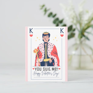 Carte De Correspondance Vous me convenez Roi des cœurs Saint-Valentin