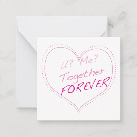 Carte De Correspondance Vous ? Moi? Ensemble pour toujours ? (Devant)