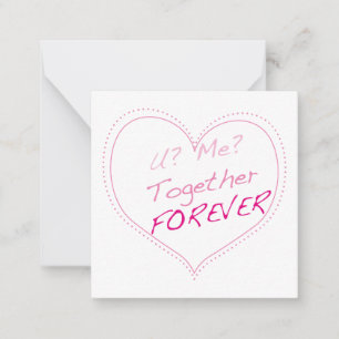 Carte De Correspondance Vous ? Moi? Ensemble pour toujours ?
