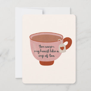 Carte De Correspondance Vous réchauffez mon cœur comme une tasse de thé