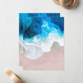 Carte De Correspondance Vue plage (Devant/Arrière en situation)