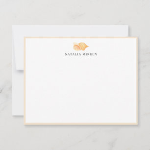 Carte De Correspondance Watercolor Beach Seashell