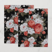 Carte De Correspondance Watercolor Roses 7 (Devant / Derrière)