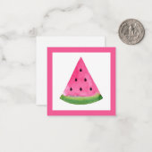 Carte De Correspondance Watercolor Watermelon Wedge (Devant/Arrière en situation)