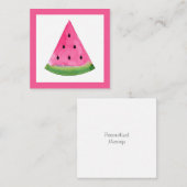Carte De Correspondance Watercolor Watermelon Wedge (Devant / Derrière)