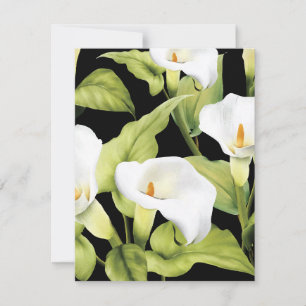 Carte De Correspondance Watercolor White Lily 4