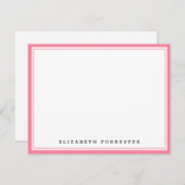 Carte De Correspondance Watermelon Rose Classic Double Bordure (Devant / Derrière)