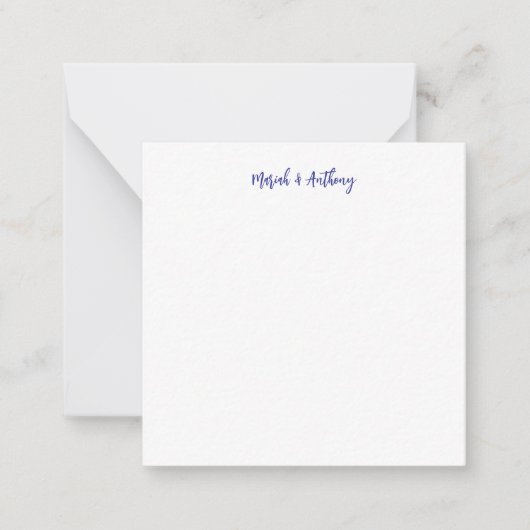 Carte De Correspondance Wedding Elegant Creative Classical Blue White (Devant)