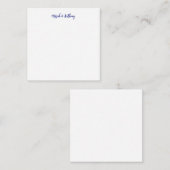 Carte De Correspondance Wedding Elegant Creative Classical Blue White (Devant / Derrière)