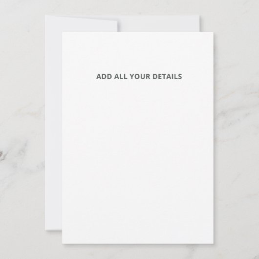 Carte De Correspondance Wedding Invite (Dos)