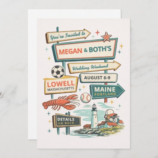 Carte De Correspondance Wedding Invite (Devant / Derrière)