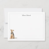 Carte De Correspondance Welsh Terrier Gray Border Personalized (Devant)
