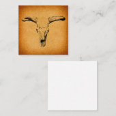 Carte De Correspondance Western Bull Horns (Devant / Derrière)