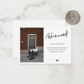 Carte De Correspondance Weve déplacé photo moderne simple déplacement fair (Devant/Arrière en situation)