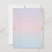 Carte De Correspondance Whimsical Celestial Cat "Thank You" Card (Dos)
