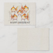 Carte De Correspondance Whimsical Floating Goldfish Anniversaire (Devant / Derrière)