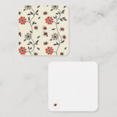 Carte De Correspondance Whimsical Ladybug Delight (Devant / Derrière)