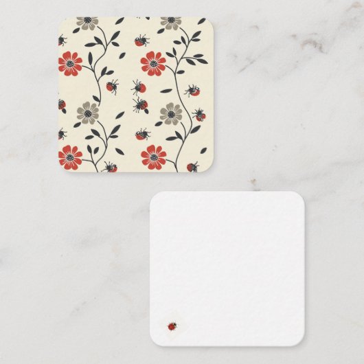 Carte De Correspondance Whimsical Ladybug Delight (Devant / Derrière)