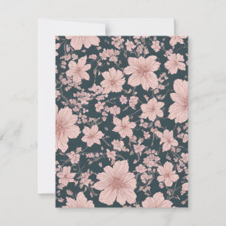 Carte De Correspondance Whimsical rose Sakura Motif