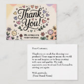 Carte De Correspondance Whimsical Thank You Card (Devant / Derrière)